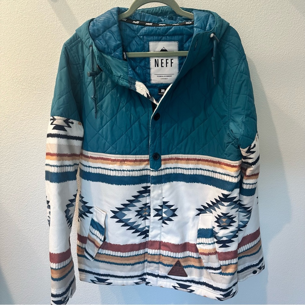 Neff Teal And Patterned Bloom Jacket